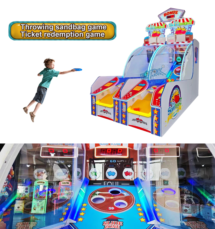 Coin Operated Arcade Indoor Sport Ticket Throw Sandbags Lottery Redemption Game Machines details