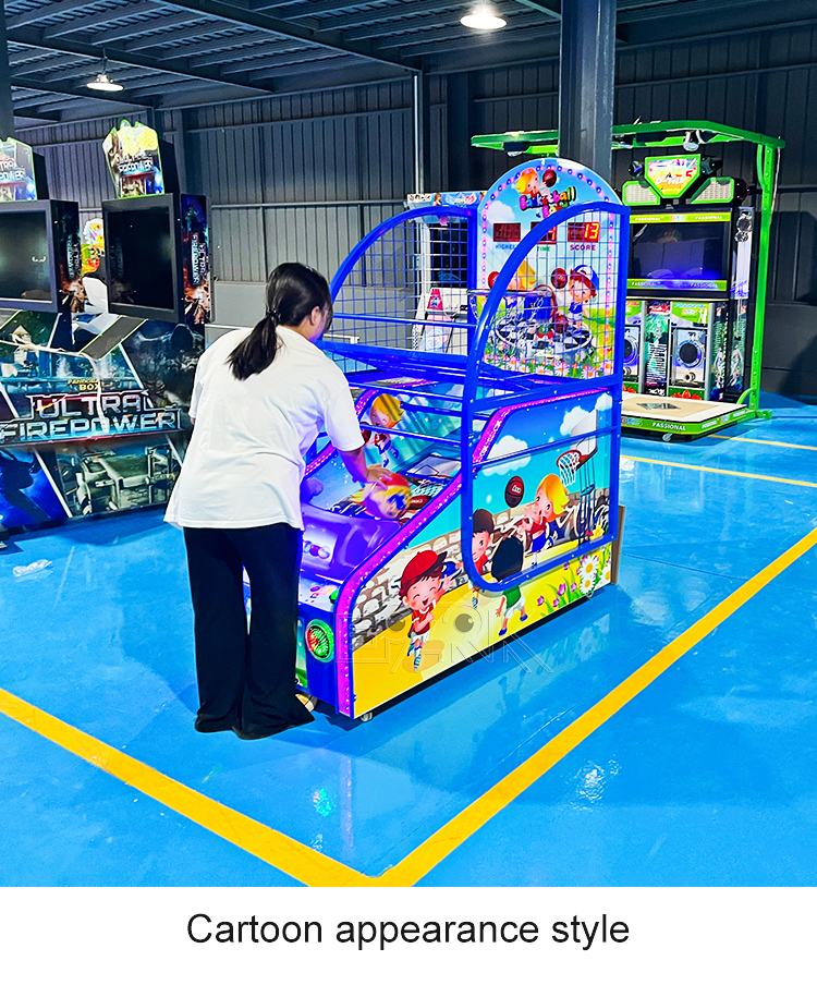 Indoor Sports Coin Operated Arcade Shooting Hoops Mini Basketball Hoop Kids Basketball Machine factory