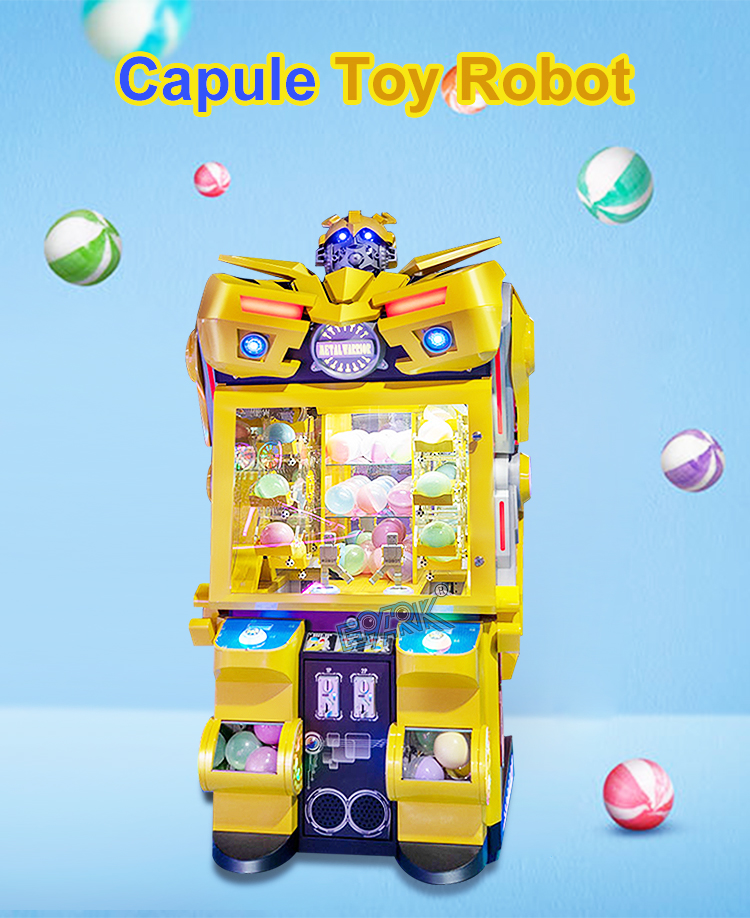Indoor Coin Operate Game Robot Capsule Toy Machine For Game Center factory