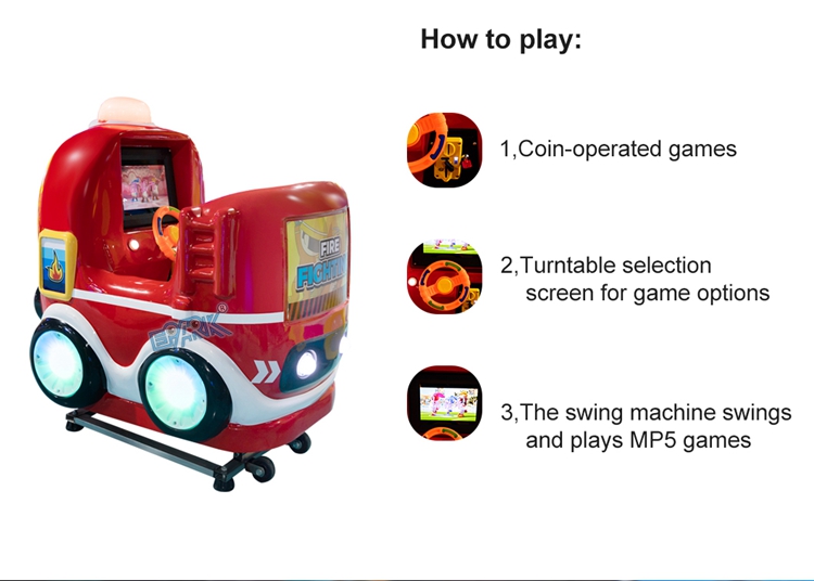 Shopping Mall Small Children Electric Swing Car Game Machine Coin Operated Games Kiddie Ride factory