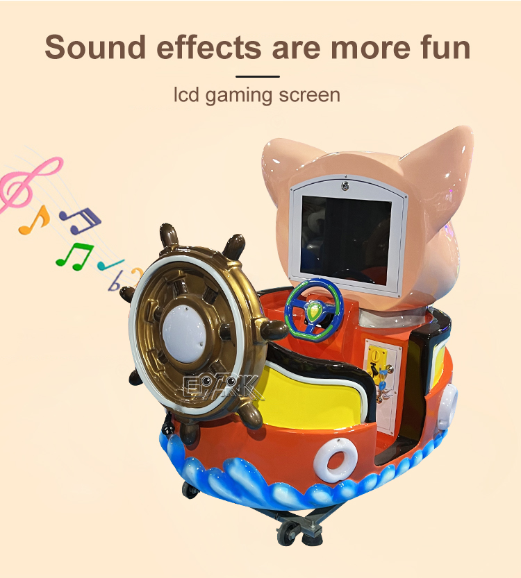 3D Cute Dog Swing Car Machine Video Coin Operated Kiddie Car Coin Operated Kids Game Machine Kiddie Ride manufacture