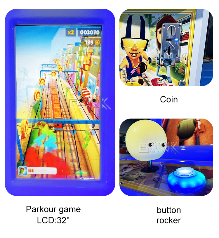 Coin Operated Subway Parkour Kids Game Arcade Video Redemption Machines supplier