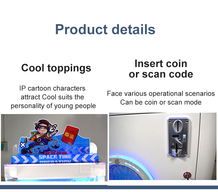 Coin Operated Prize Vending Machine Free Spin Clip Sticker Game Machine supplier