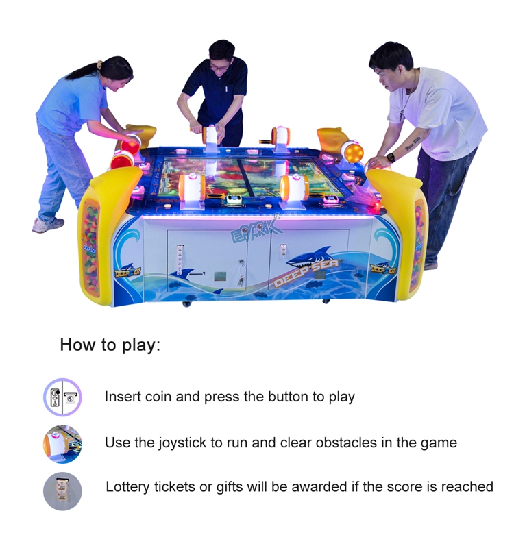 8 Players Go Fishing Mini Video Fish SimulatorArcade Game Machine for fun factory