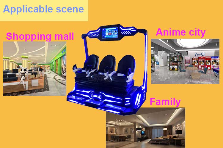 Entertainment Equipment 9d Vr Motion Cinema Chair 3 Seats Electric System 7d Theater 5d Game Machine Amusement Park supplier
