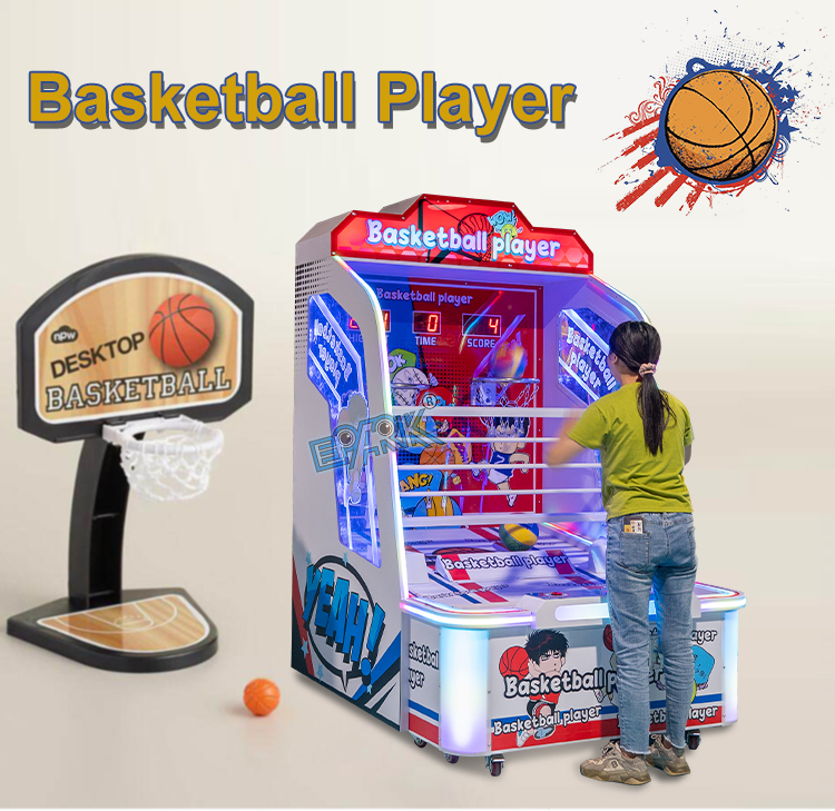 Coin Operated Game Machine Kids Basketball Shooting Machine Street Basketball Shooting Game Machine factory