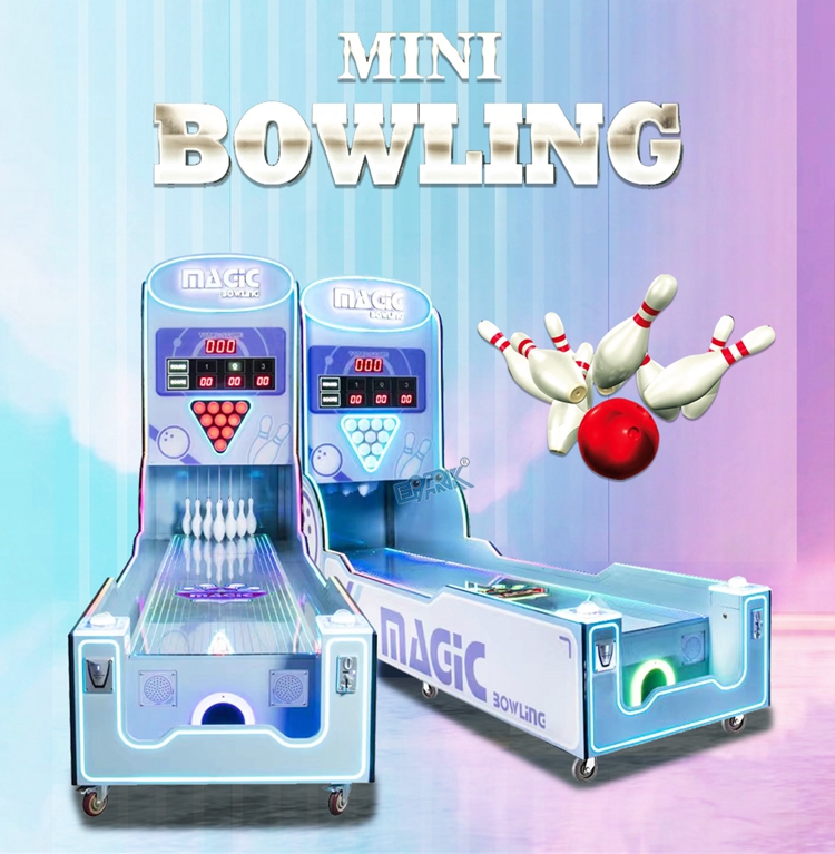 Indoor Amusement Mini Bowling Game Machine 1/2 Players Bowling Ball Machine details