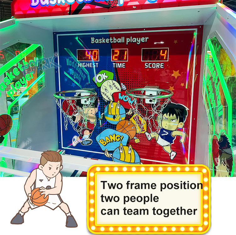 Coin Operated Game Machine Kids Basketball Shooting Machine Street Basketball Shooting Game Machine factory