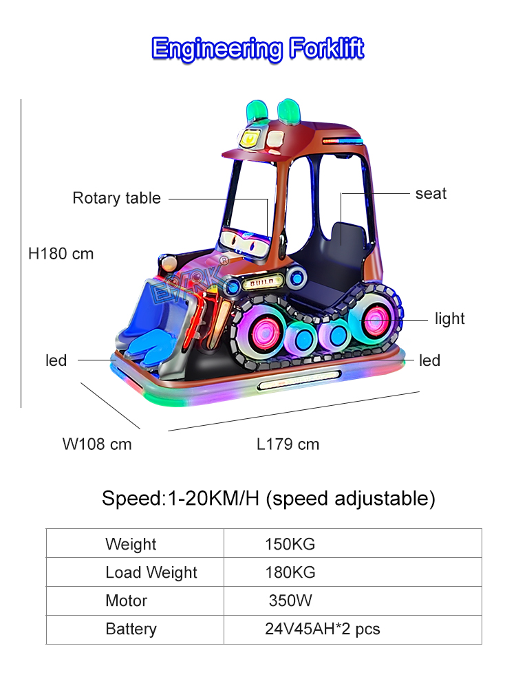 Amusement Plaza Machine Kiddie Ride Bumper Car For 2 Players Earn Money Game Machine details