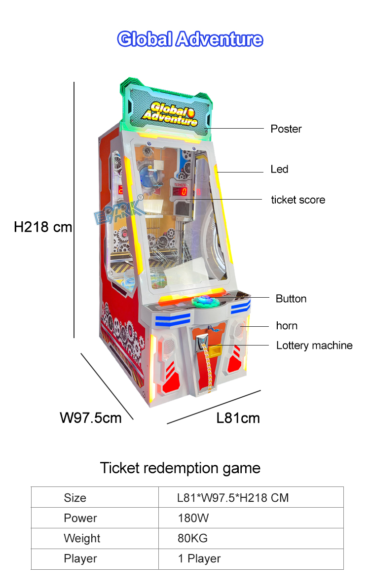 Adventure Drop Ball Skip Redemption Game Machine Children's Indoor Arcade Game factory