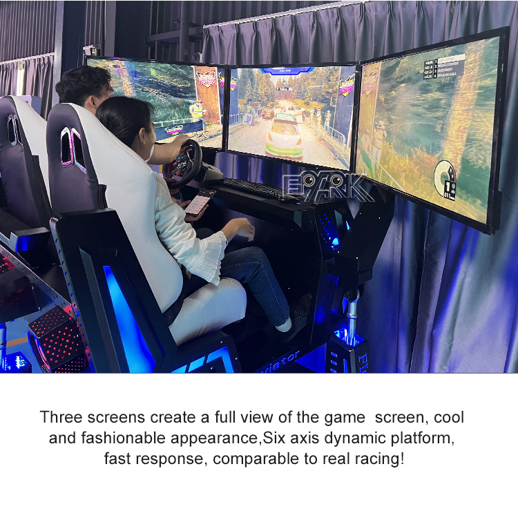 6 Dof Motion Platform For Driving Simulator Hydraulic Racing Simulator 4d 2 Players Vr Car Racing Game Machine Simulator factory