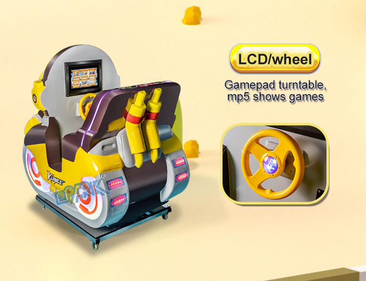 MP5 Screen Indoor Coin Operated Kiddie Ride Amusement Swing Children's Rocking Car details