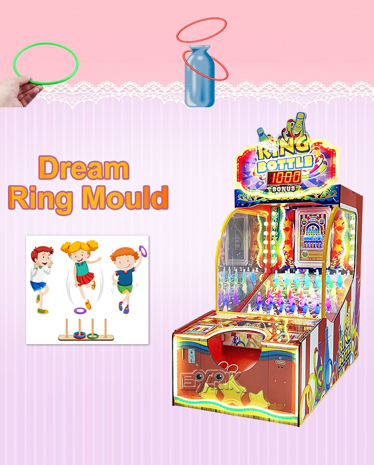 Coin Operated Electric Throwing Rings Bottle Shooting Arcade Games Carnival Machine factory