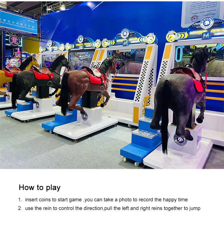 Horse Kid Racing Game Machine Amusement Park Arcade Video Horse Riding Game Machine For Sale details