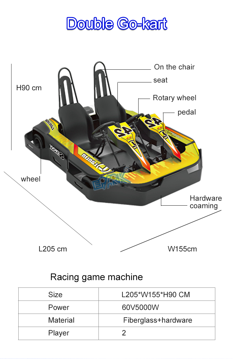 Double Go Kart Kids Go Karting Car manufacture