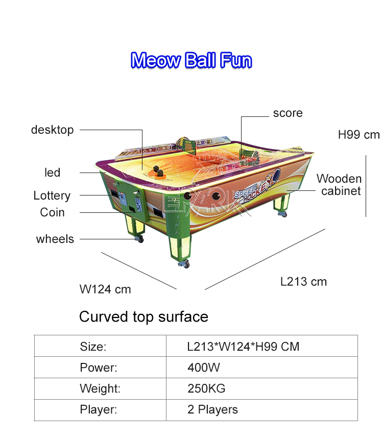 Electric Air Hockey Game Machine Indoor Hockey Star Arcade Table Machine Coin Operated Sport Game Machine factory