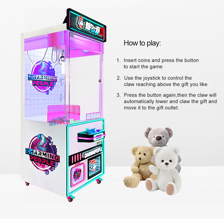 Coin Operated Arcade Doll Crane Toy Catcher Prize Arcade Game Machines Plush Crane Claw Machine details