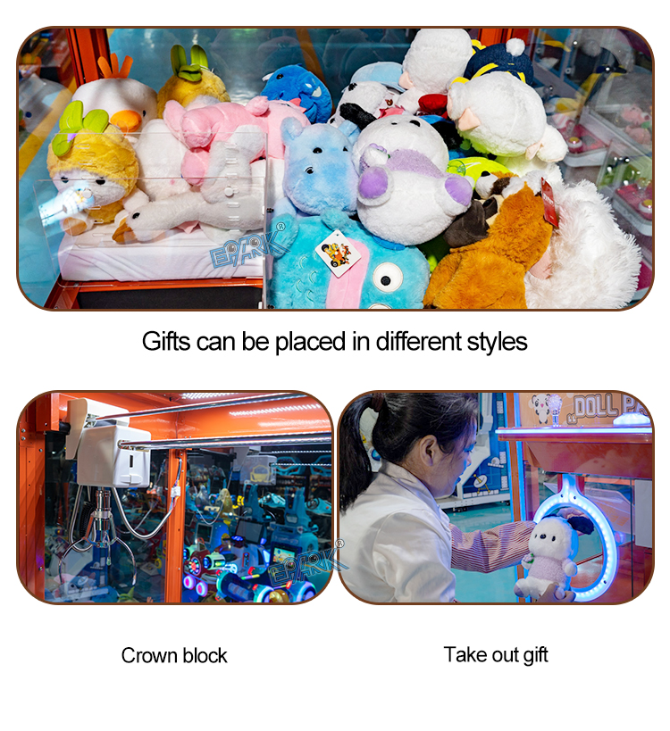 Coin Operated Arcade Toy Claw Machine Crane Machine manufacture