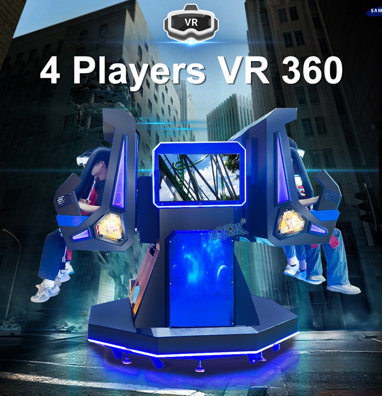 New VR 720 Degree Rotation Four Players Equipment Simulator 9D Machine Games Amusement Rides For Sale factory