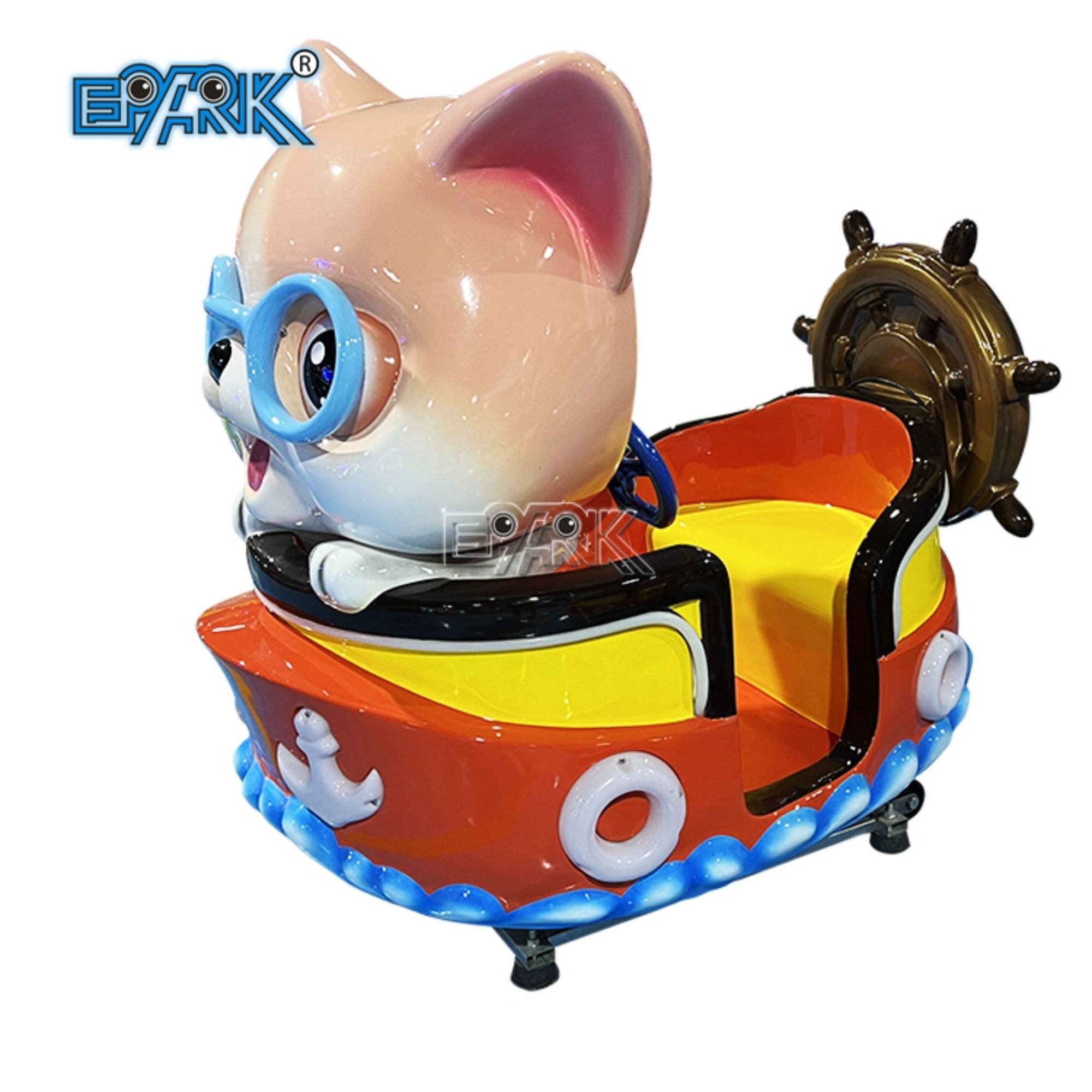 3D Cute Dog Swing Car Machine Video Coin Operated Kiddie Car Coin Operated Kids Game Machine Kiddie Ride