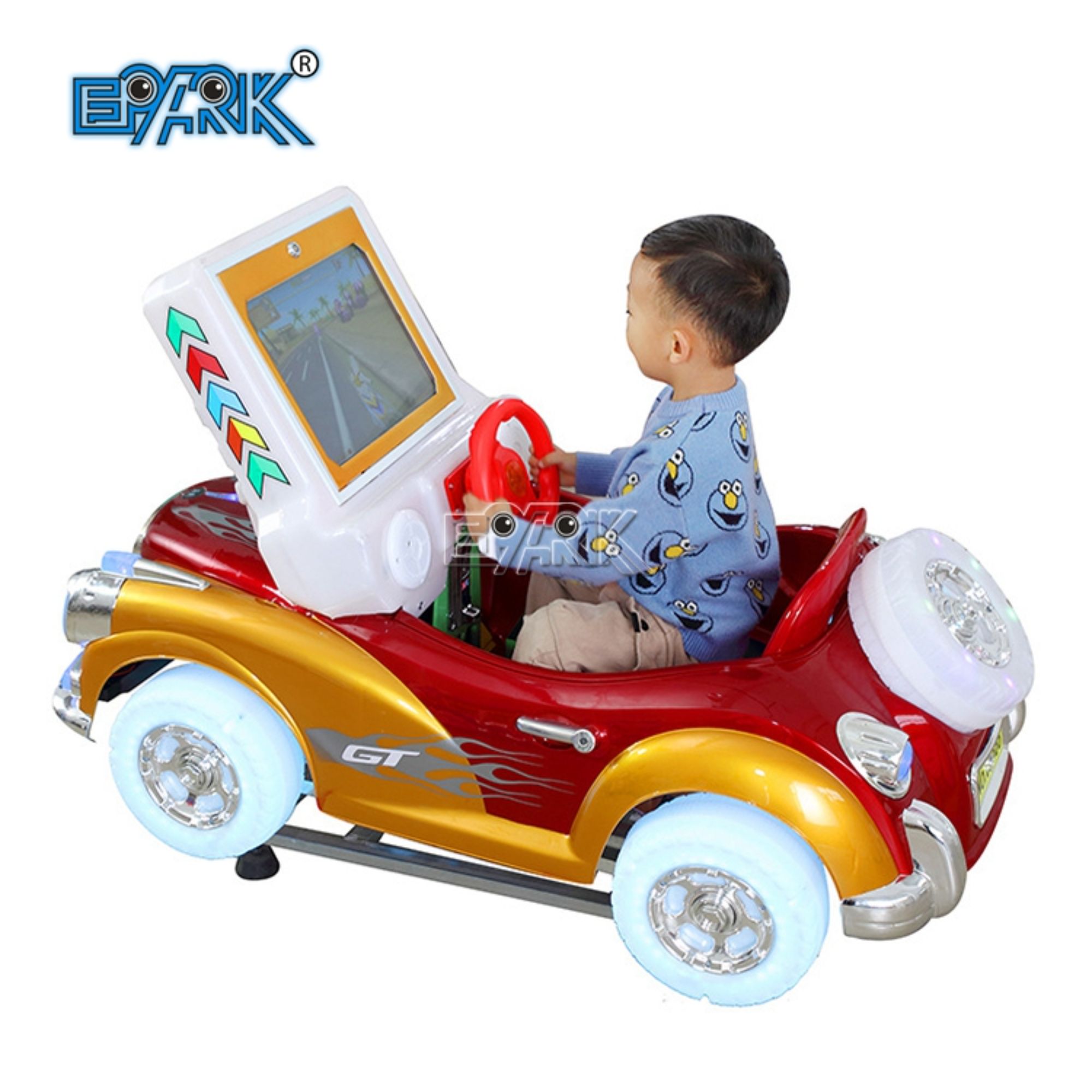 Coin Operated 3d Kiddie Ride Game Simulator Arcade Kids Motor Video Racing Game Machine For Children