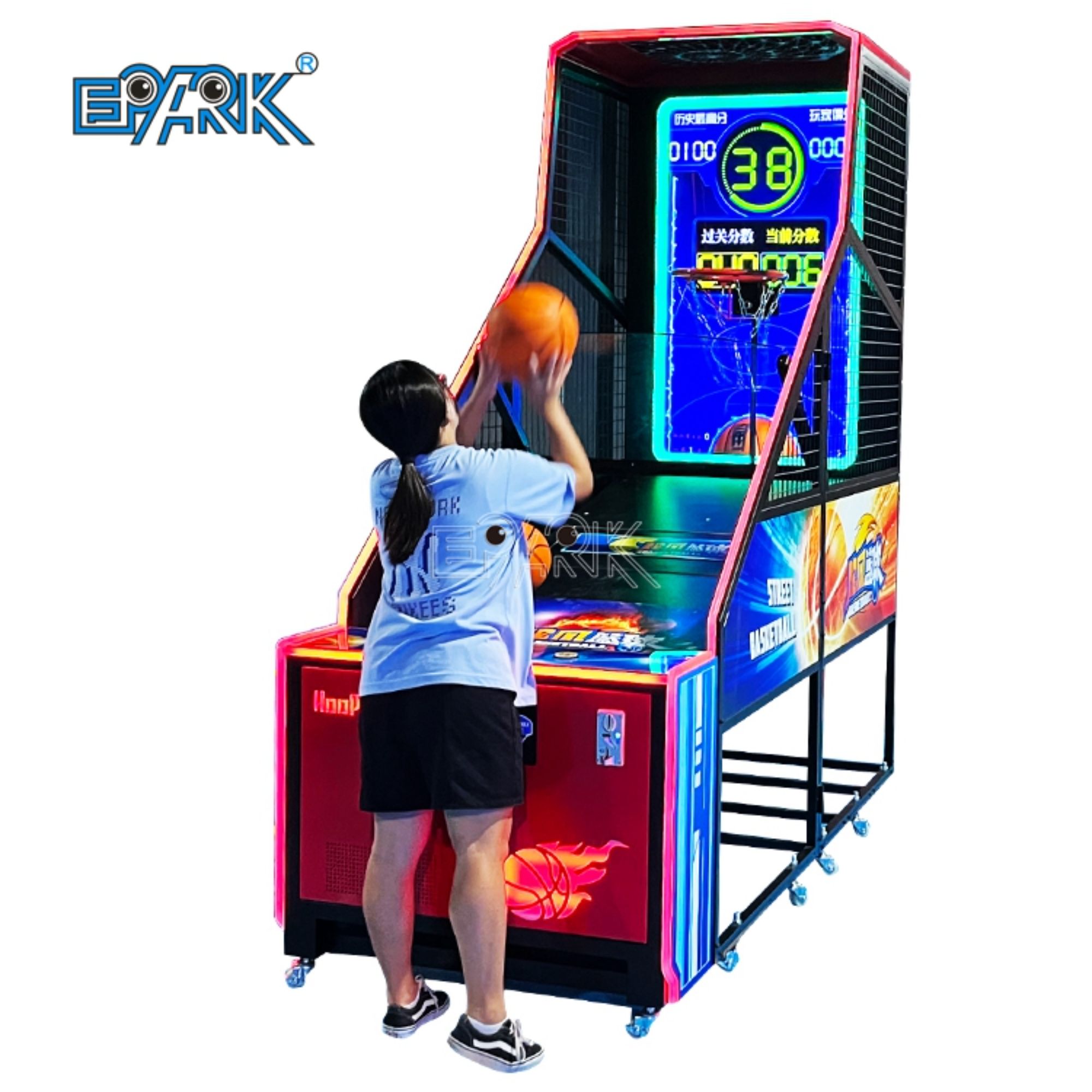 New Type Arcade Coin Operated Arcade LCD Basketball Machine Shooting Hoop Ball Machine For Sale