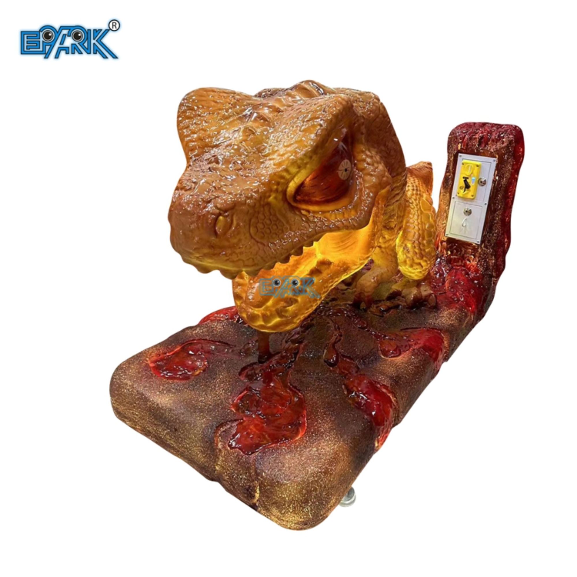 Amusement Park Rides Coin Operated Moving Dinosaur Ride High Ultra Strong Transparency Quality Dino Kiddie Rides