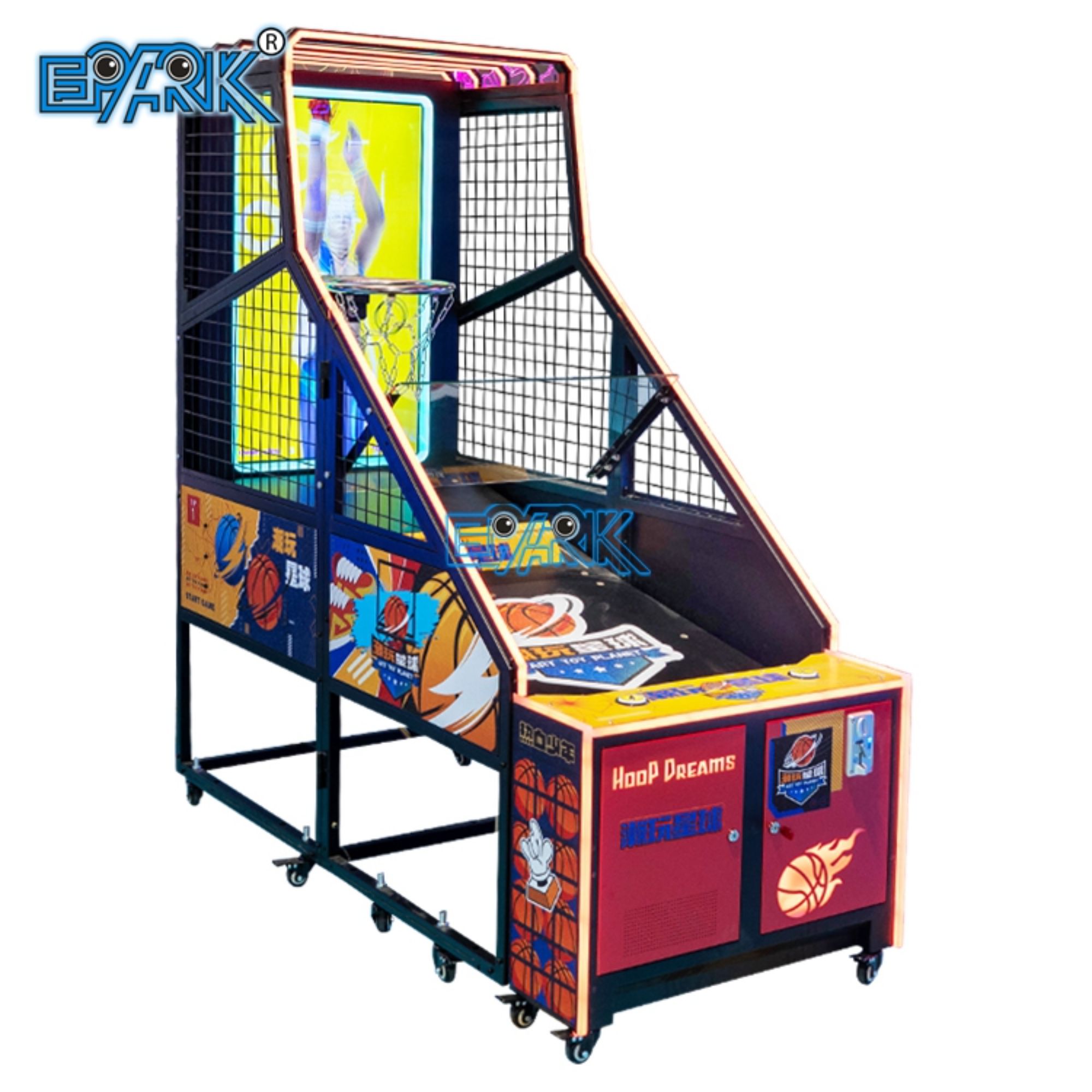 Coin Operated Arcade Crazy Hoop Lcd Screen Shooting Basketball Game Led Kid Indoor Children Basketball Shooting Game Machine