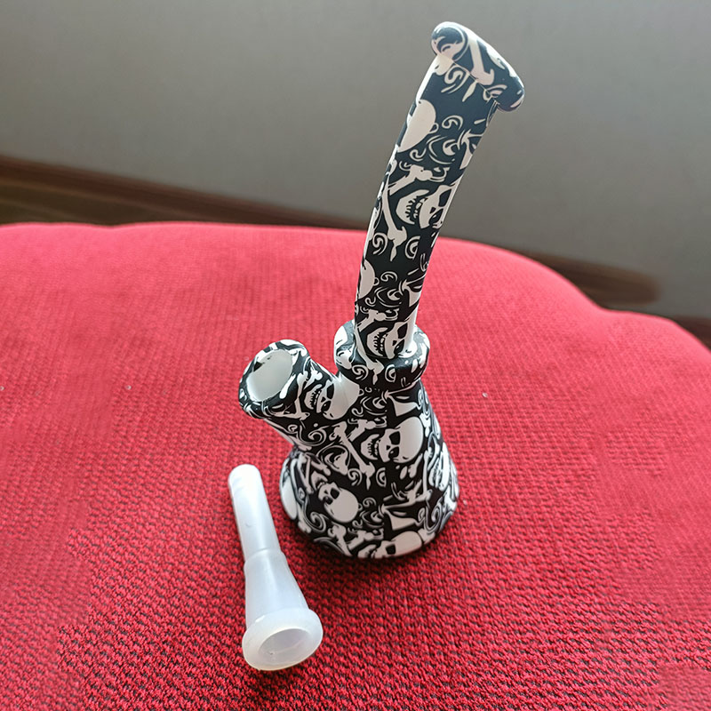 14mm Female Joint Miniature Silicone Bong with Carb Hole and Ice