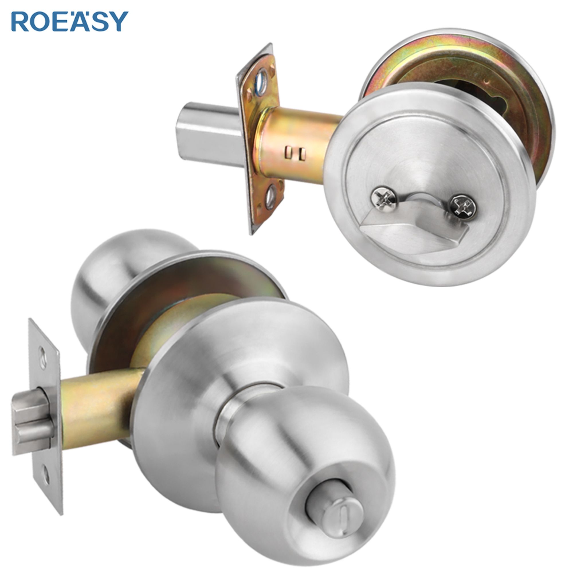 Roeasy 587SS DB101SS deadbolt lock cylinder sash latch and deadbolt