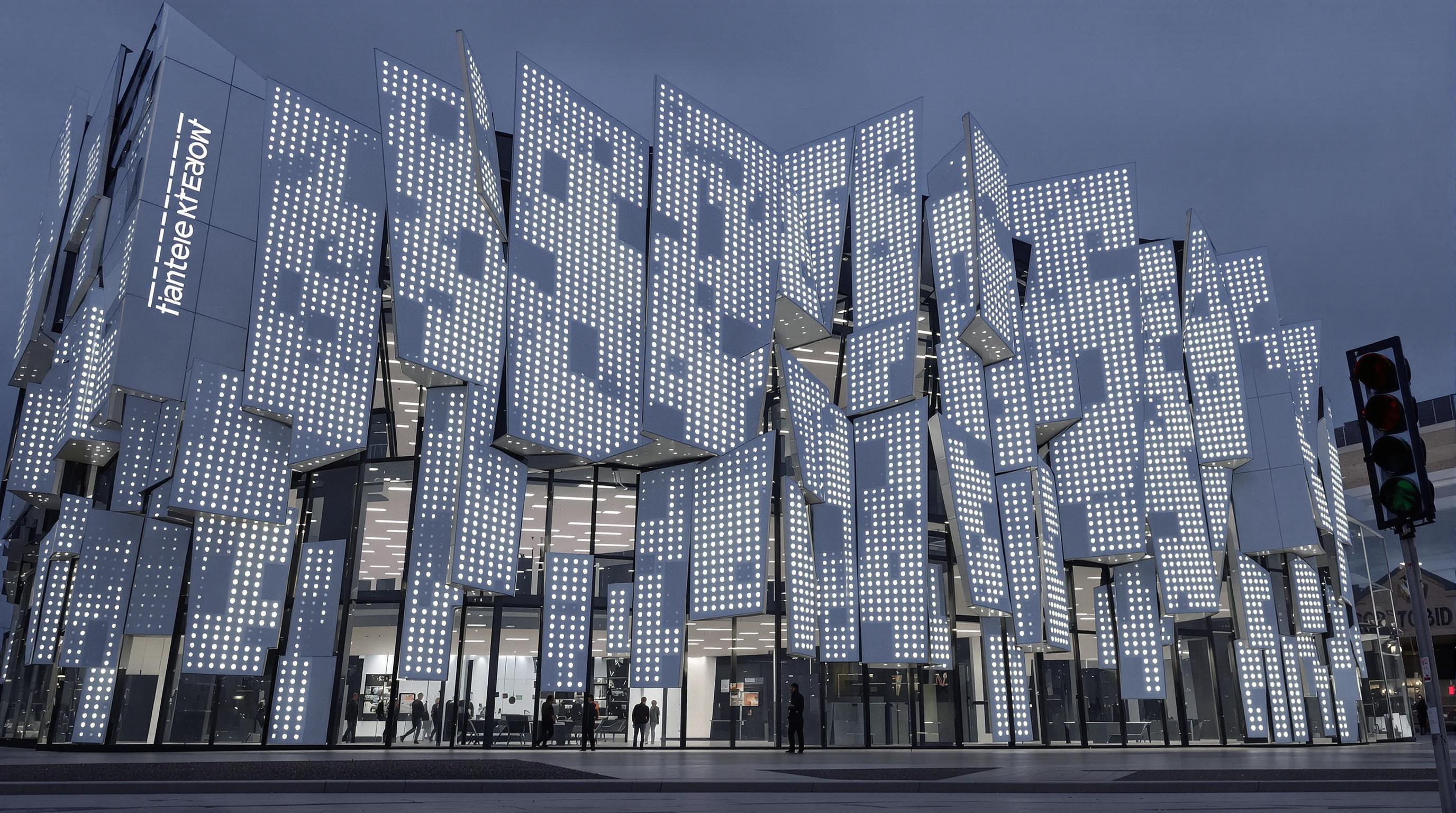 Light Panel Building Architecture as a Screen: Practice of Flexible LED Panels in...