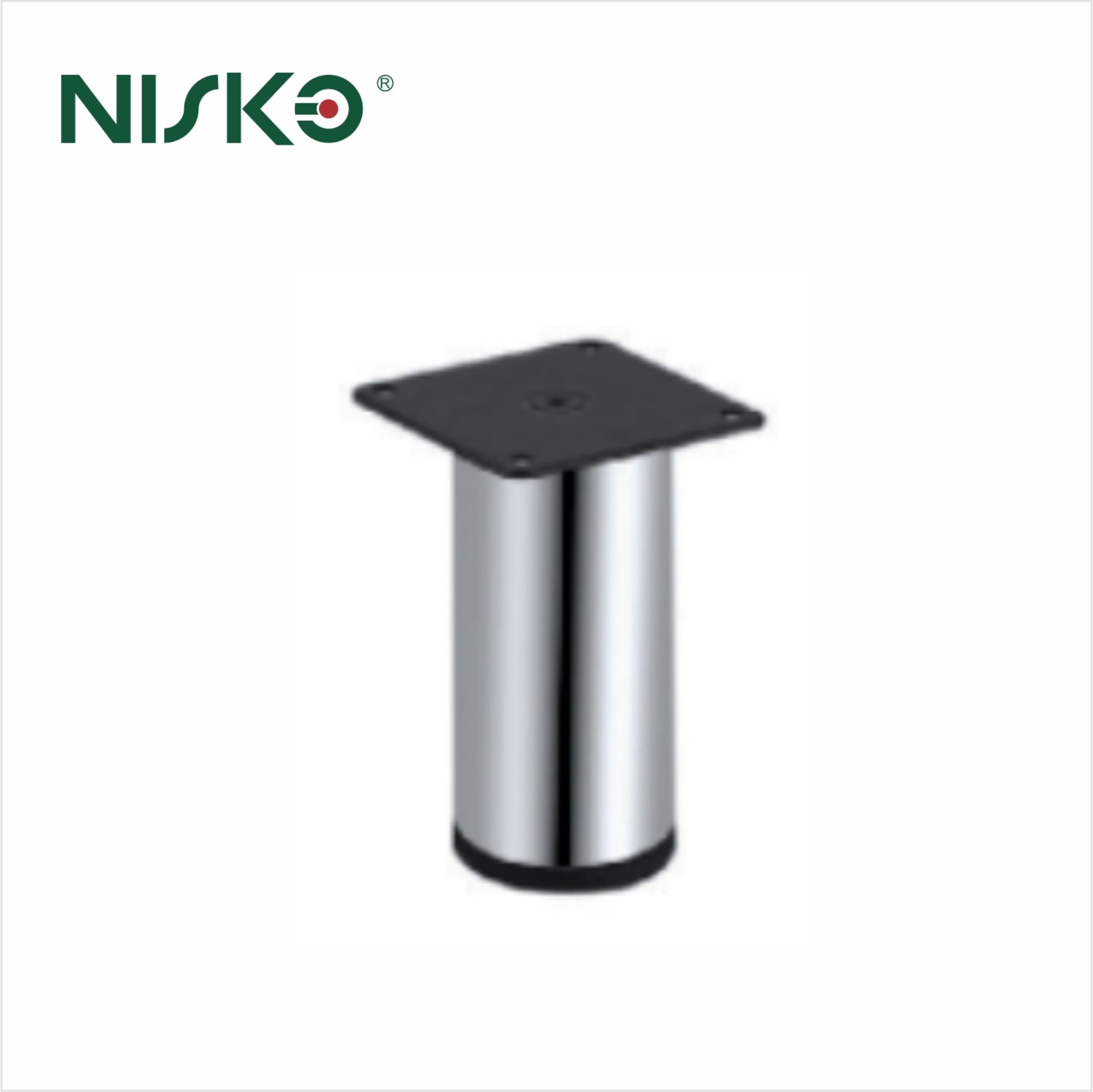 NISKO Hardware Steel SS Round Pipe Cabinet Leg