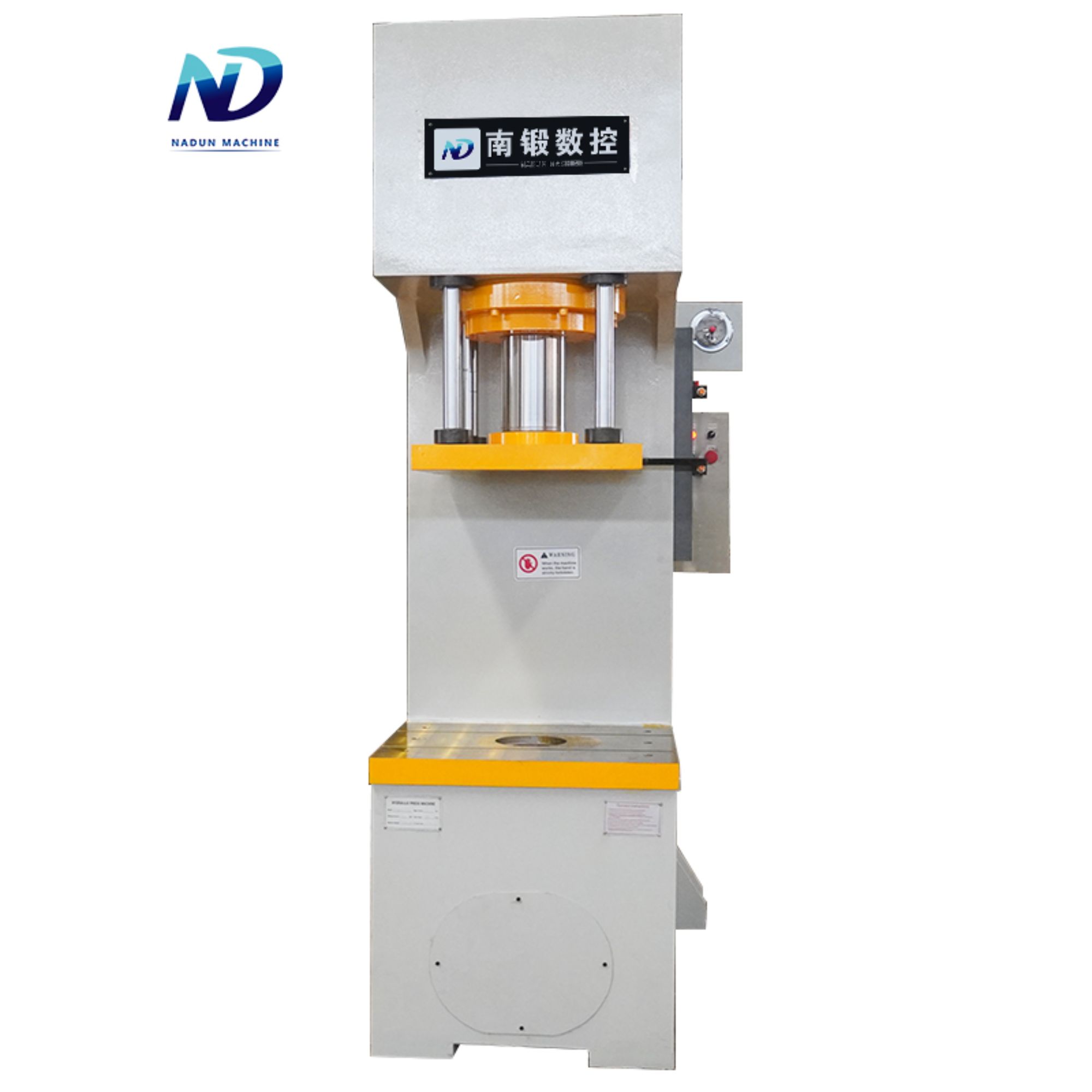 What are the advantages of using a C-frame hydraulic press over other types of presses for a 200-ton capacity?