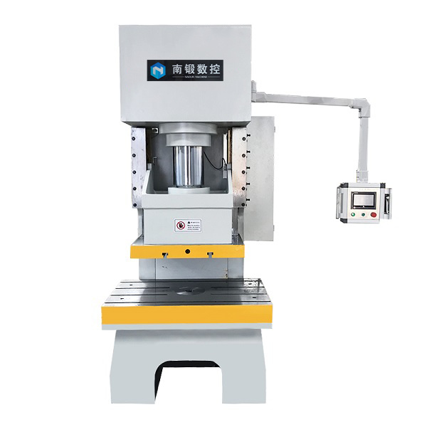 Easily punch holes in thick materials with hydraulic power.
