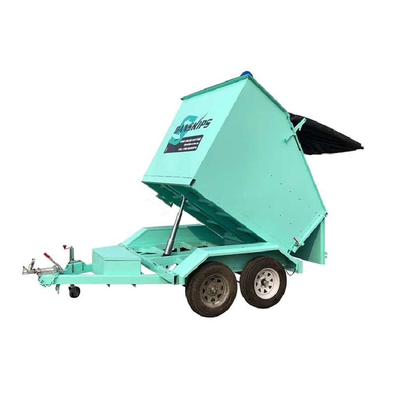 Powder coating mobile skip Rover approved bin trash trailer (MOQ 10)