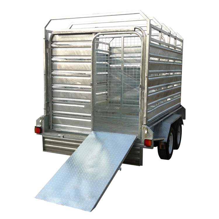 8x5 Cattle Crate Traile Galvanized tandem Trailer (MOQ 8)