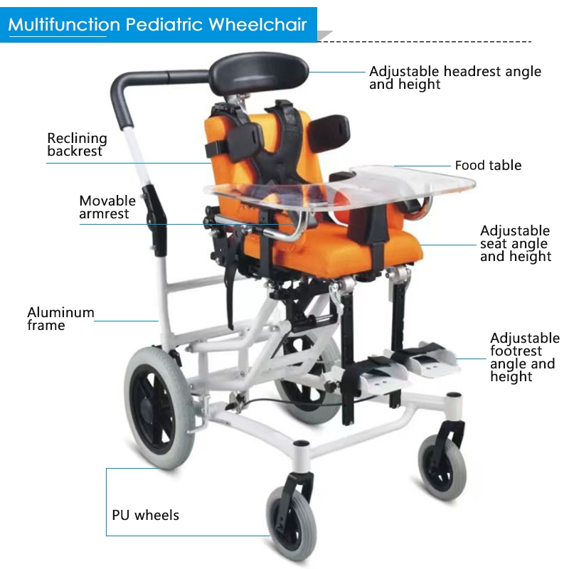Aluminum Foldable Electric Wheelchair with Headrest for Cerebral Palsy Children on Sale supplier