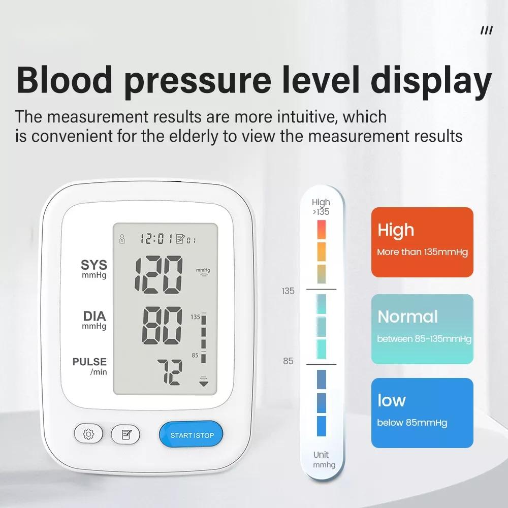 Customization Portable Led Display Auto Machine Digital Professional Blood Pressure Monitors Meters For Home Use factory