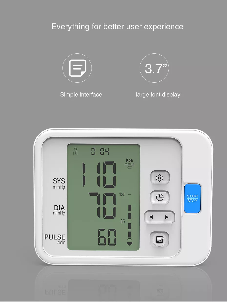 High Quality Automatic Blood Pressure Machine Digital BP Testing Device  Electronic Upper Arm Blood Pressure Monitor supplier