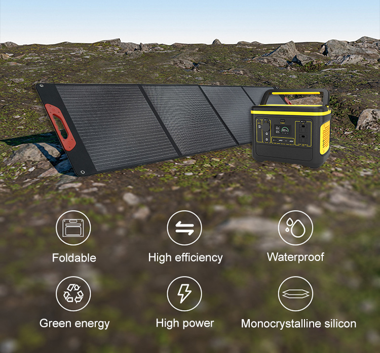 Portable 200w folding bag Mono Folding Solar Panels factory
