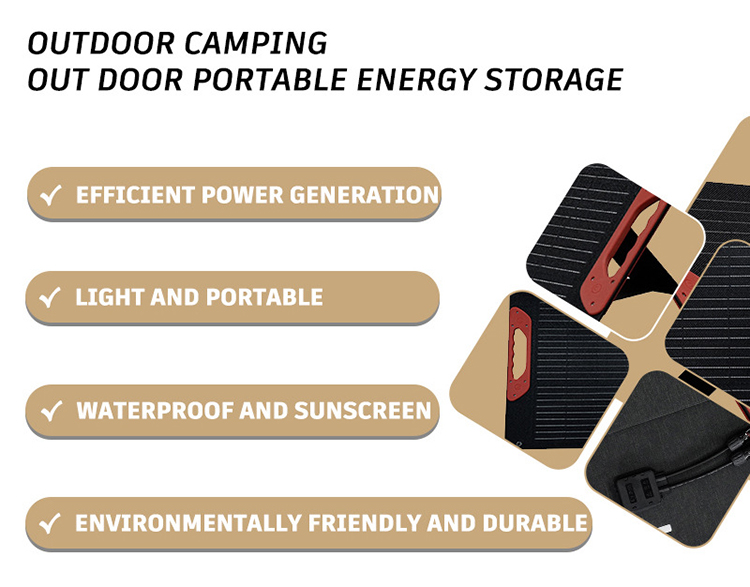 Portable 200w folding bag Mono Folding Solar Panels details