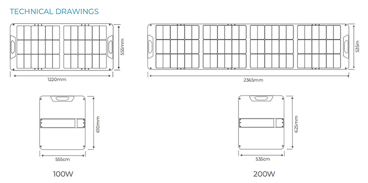 Portable 200w folding bag Mono Folding Solar Panels manufacture