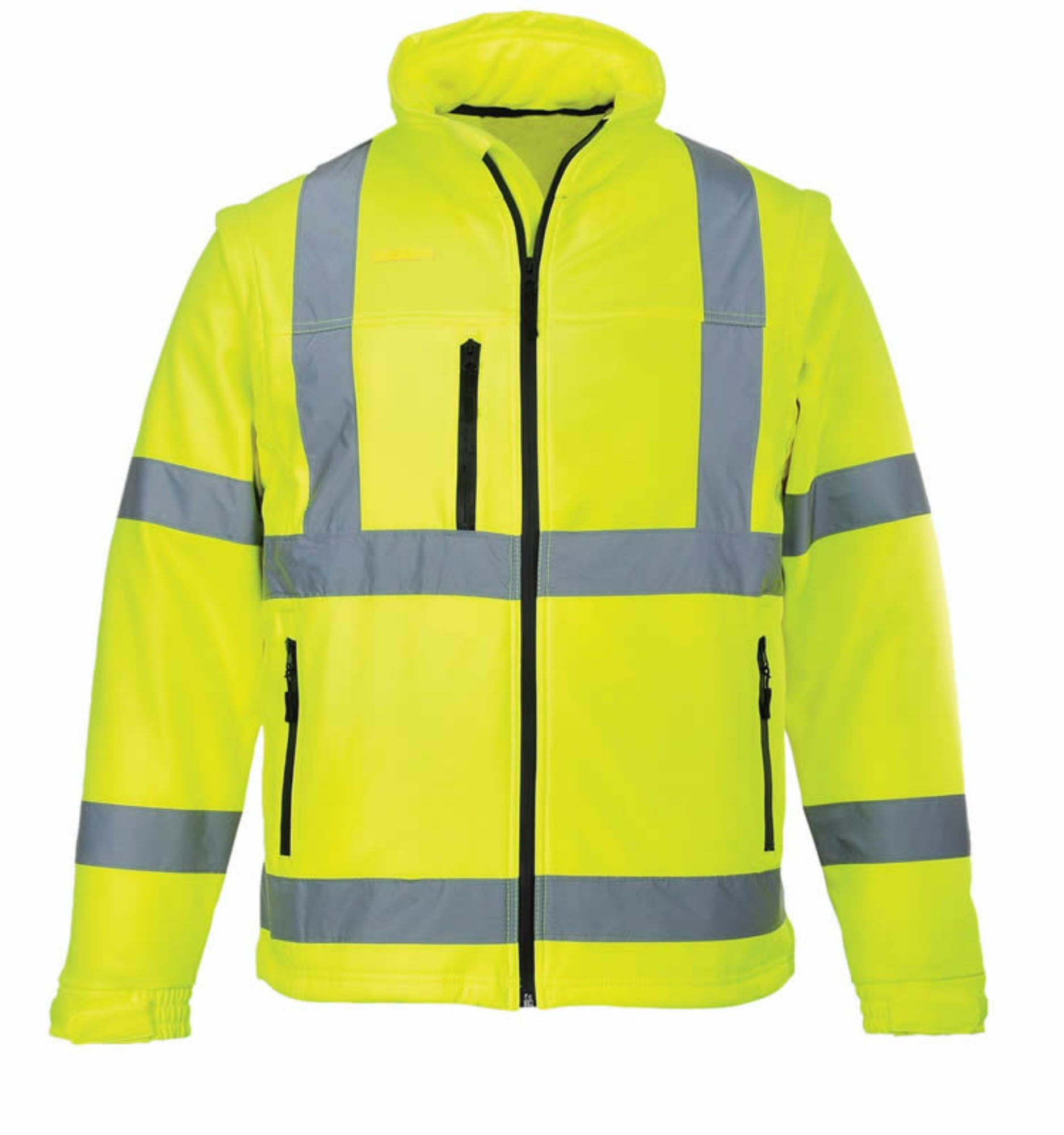 Hot Sale Thermal Hi Vis Windproof Waterproof Workwear Reflective Safety Softshell Jacket