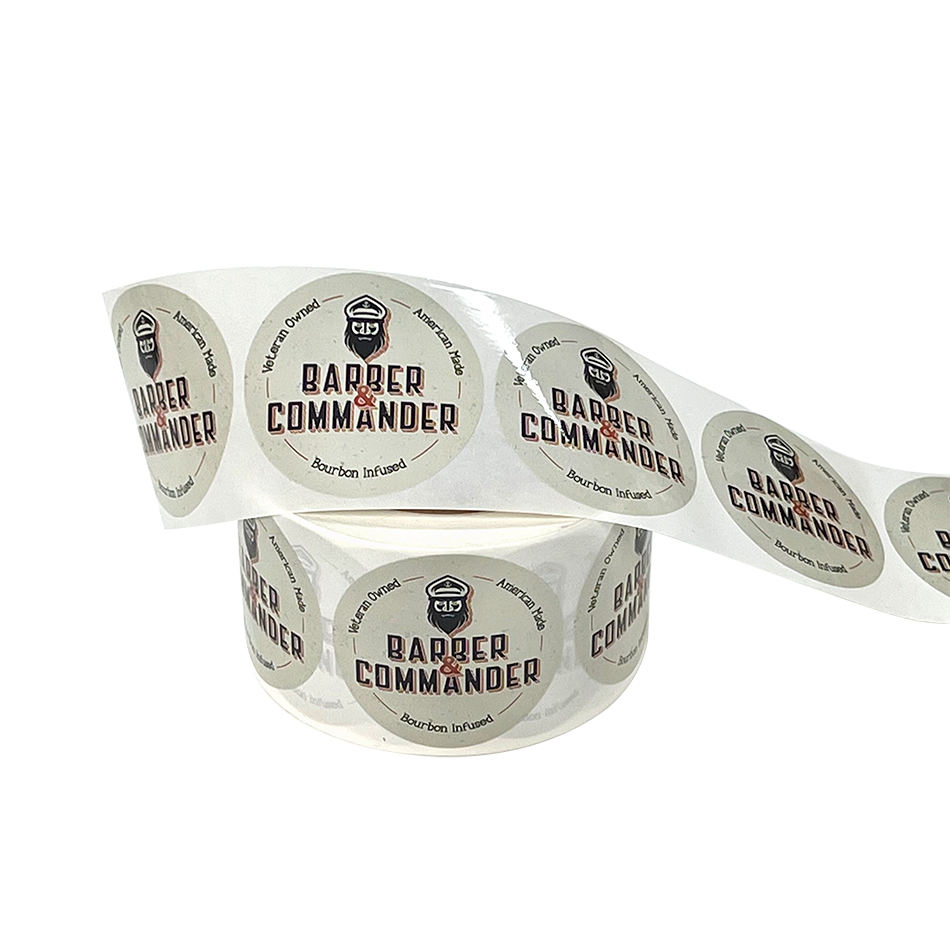 Manufacturers Custom Private Brand Name Printing Logo Adhesive Roll Labels Stickers for Packaging supplier