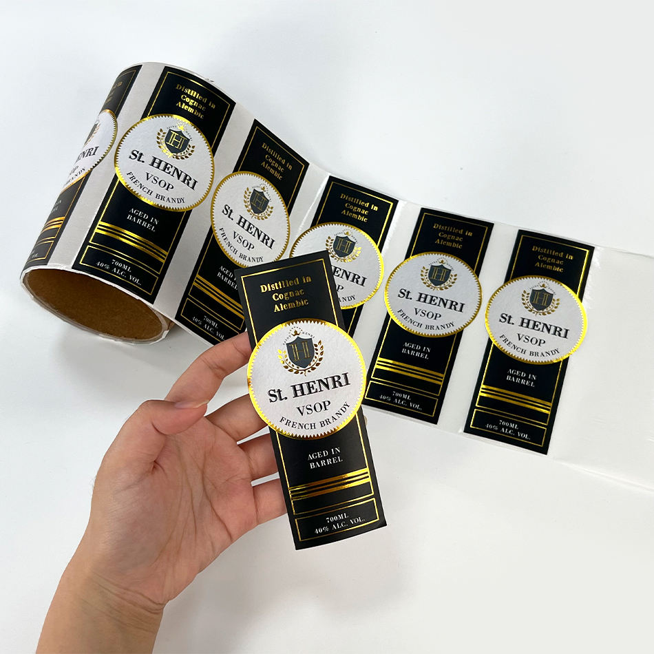 Manufacturers Custom Private Brand Name Printing Logo Adhesive Roll Labels Stickers for Packaging manufacture