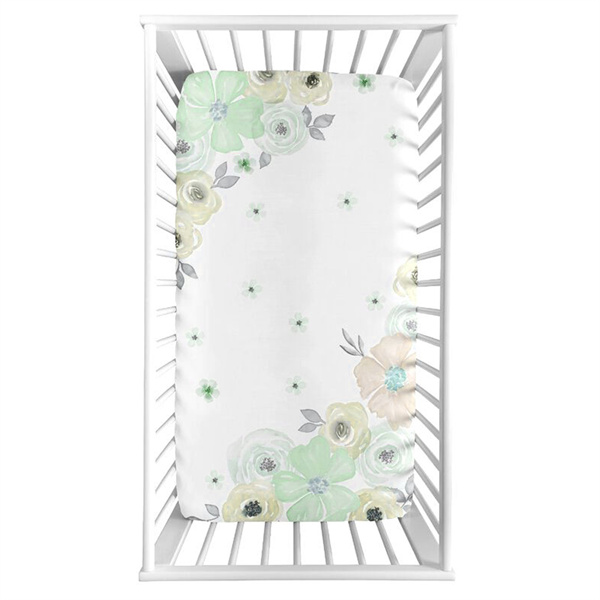 green crib sheet-0