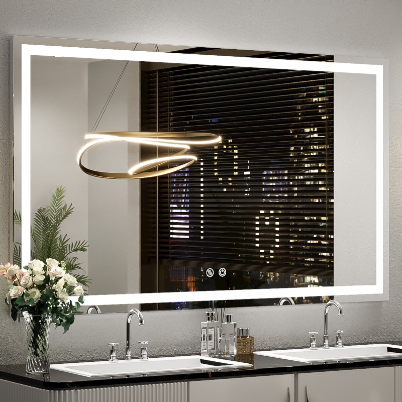 Kahnpan 60 x 36 Inch LED Bathroom Mirror,Lighted Vanity Mirror, 6000K