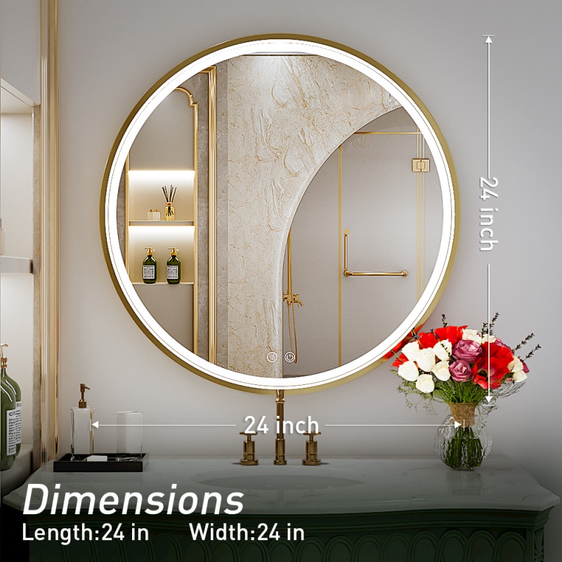 4 Inch Concave Ronde Glazen Spiegel Met Zwart Frame - 360 Graden Voor Wetenschapsexperimenten
