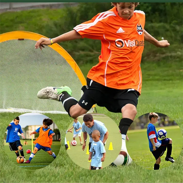 Linksmai ir saugiai žaisti skirti futbolo vartai vaikams tobulinti savo įgūdžius