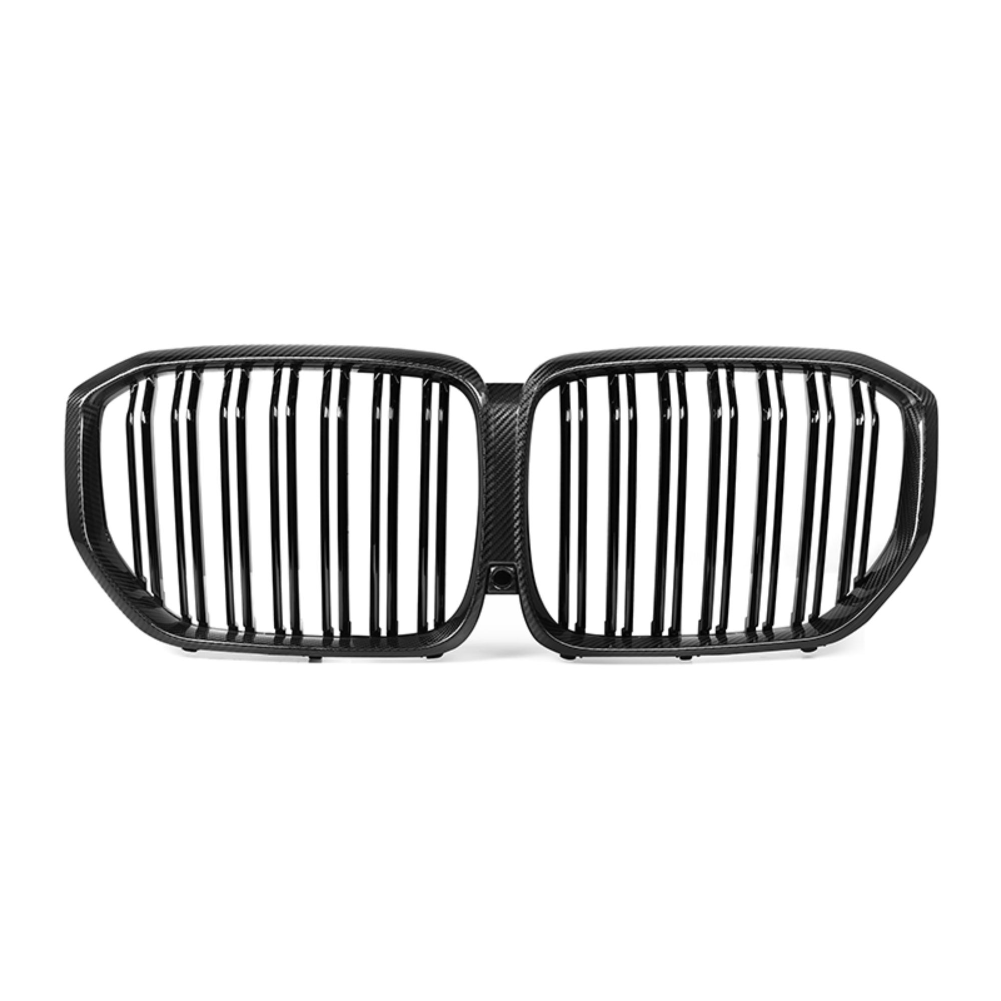 Dry carbon fiber +ABS Double line Front Grille for BMW X5 G05 2019 2020 M Style car front bumper grill